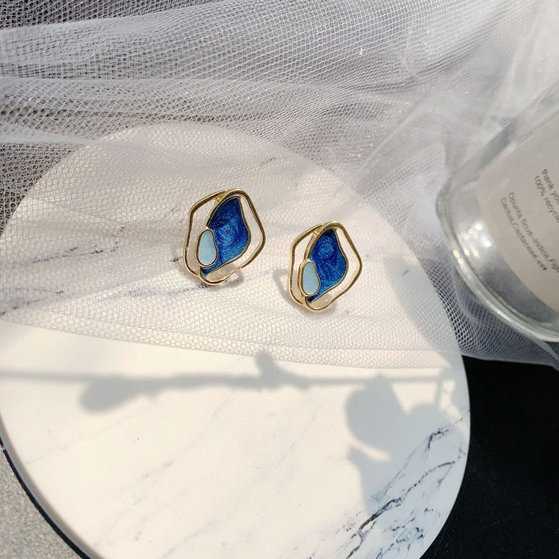 S925 Silver Stud Earrings Simple Women's Small