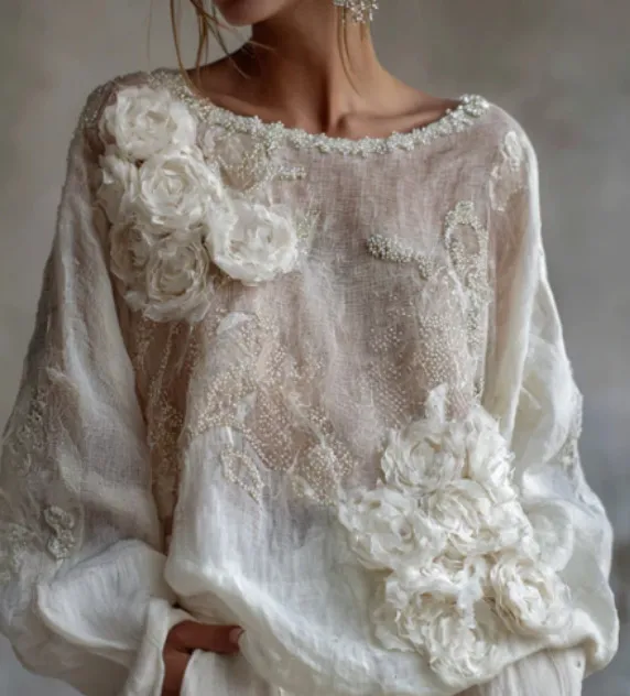 Womens Printed Crew Neck Long Sleeve Top Sjwct027 5Xl - Shop at LoveMi