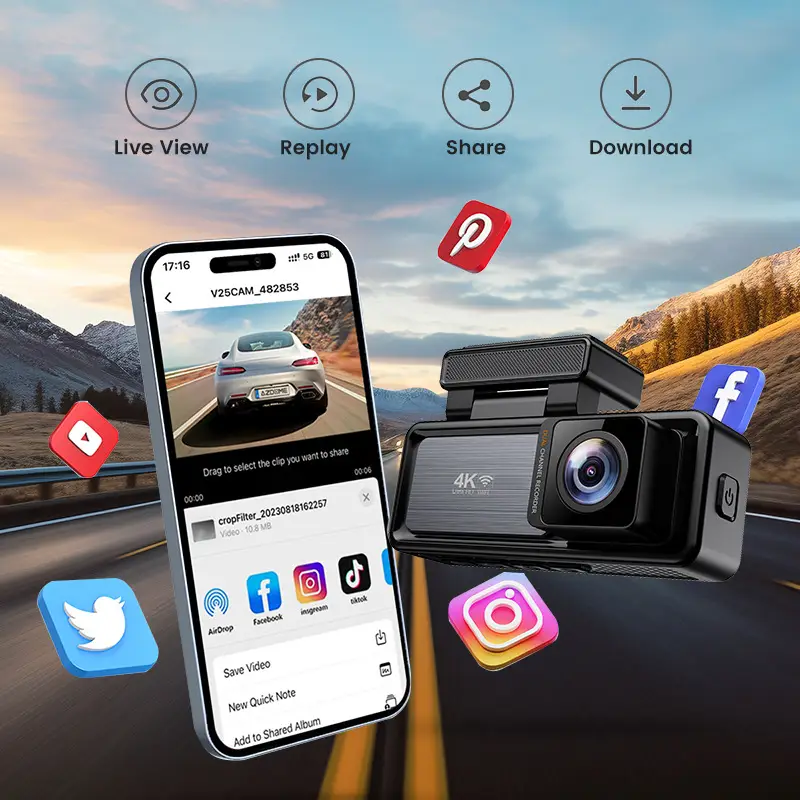 Front And Rear Dual Recording Dashcam