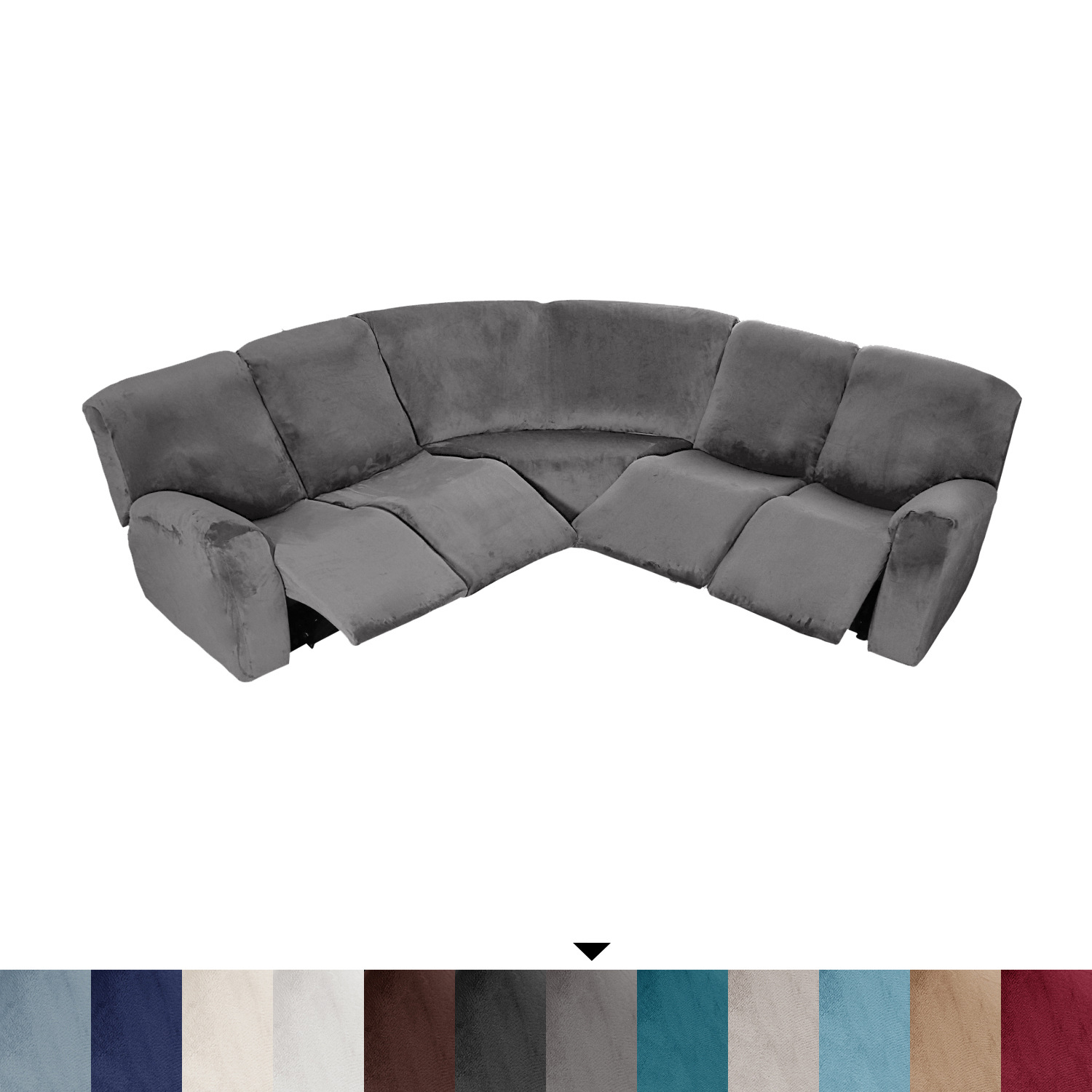 Recliner sofa cover – Recliner Sofa Cover Velvet Stretchable VELYSSE