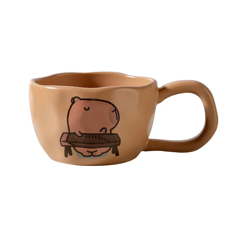 Capybara Coffee Mug With A Super-cute Cartoon Design