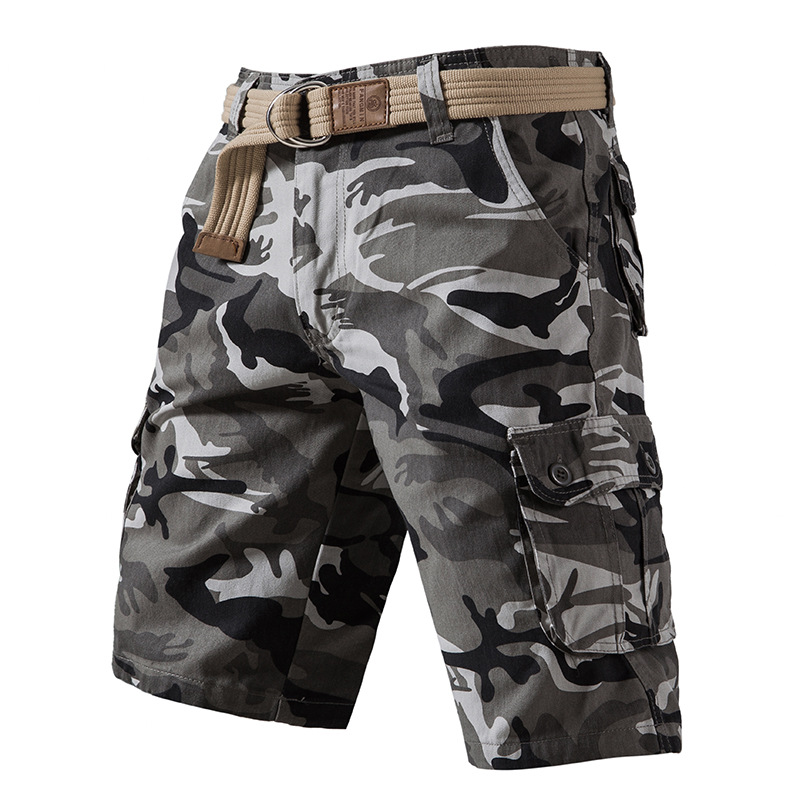 Gray Camouflage Shorts