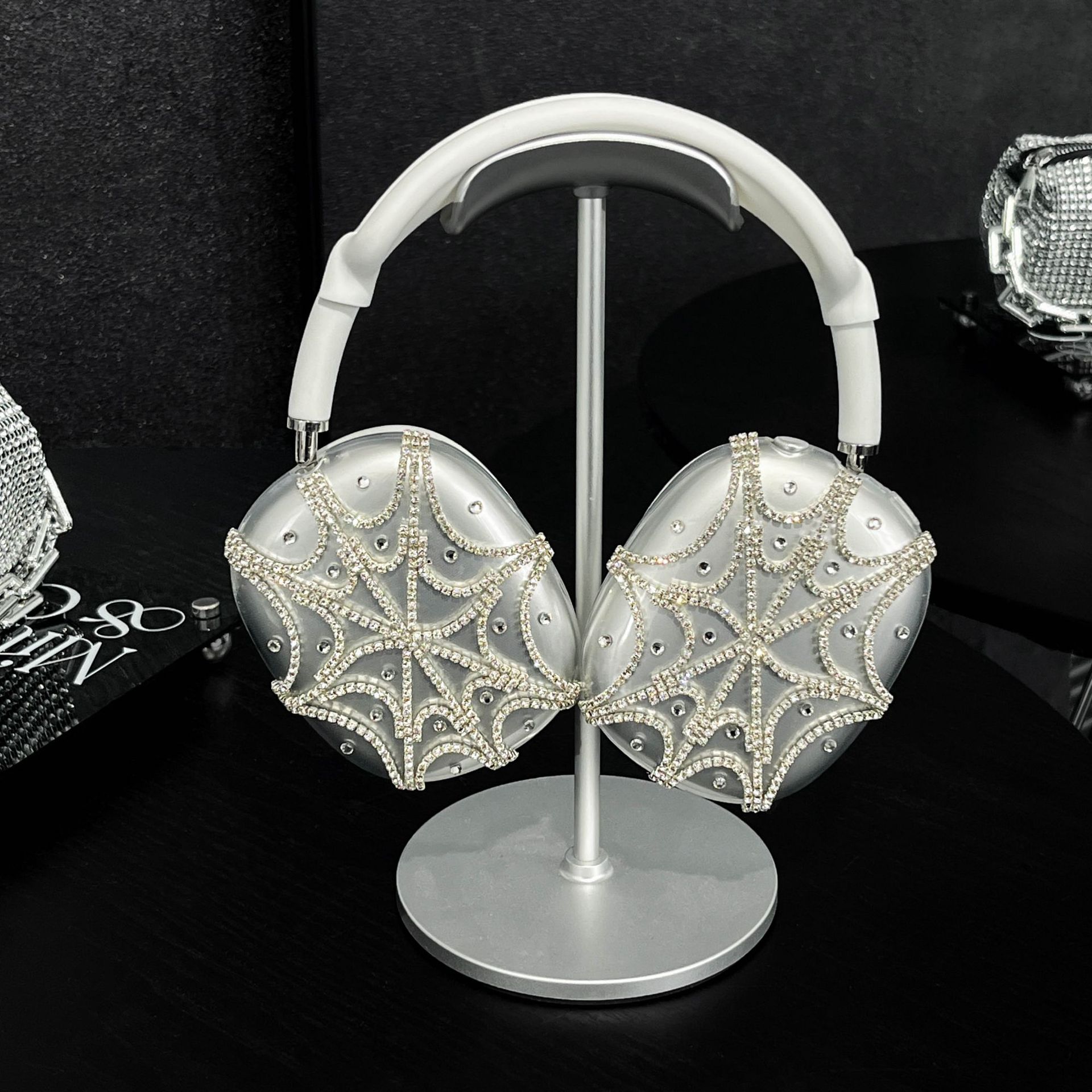 Title 2, Headset Protective Cover Diamond Studded By Han...