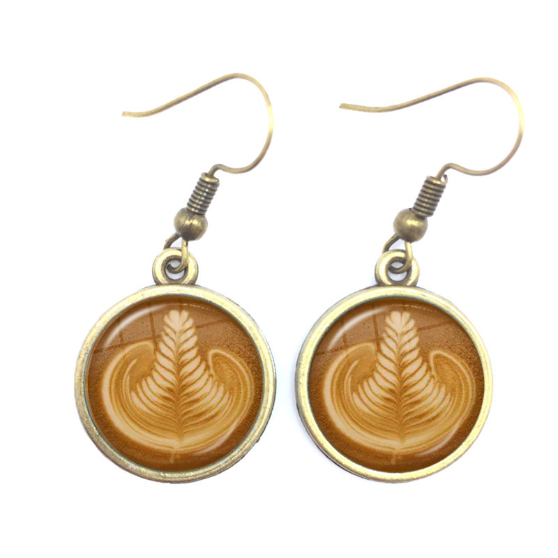 Gem Earrings Chocolate Printed Earrings