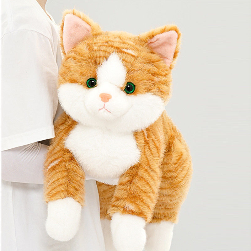 Simulation Cat Cute Cuddly Cat Doll Plush Toy Childrens Sleep Companion Soothing Hug Pillow