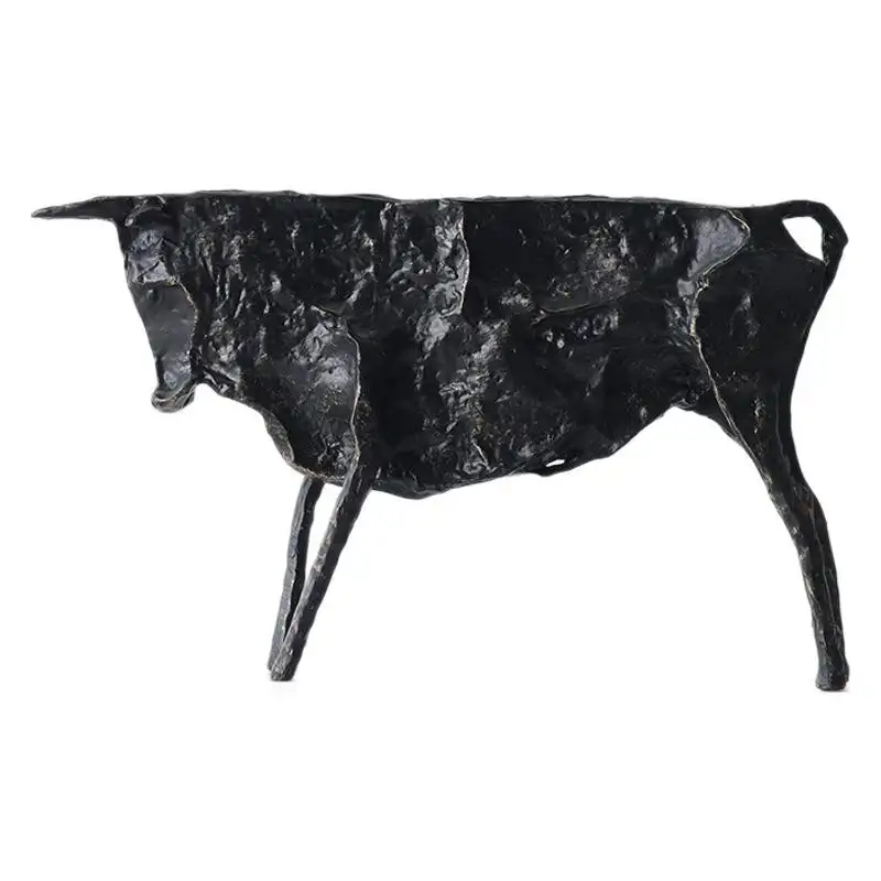 Black Cow Mini Sculpture Home Hand Office Home Living Room Decoration