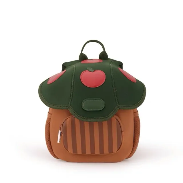 Cute Mushroom Schoolbag Travel Lightweight Backpack Green - Shop at LoveMi