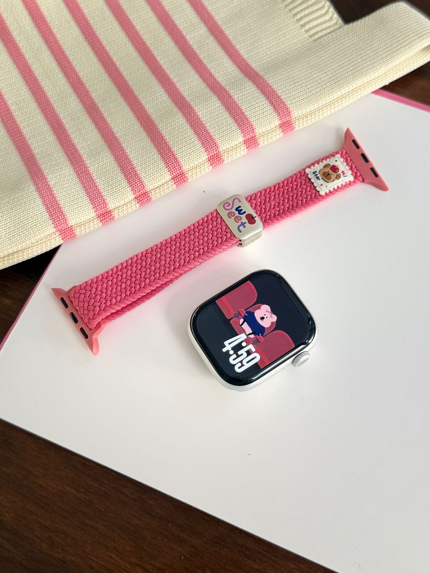 Bear-Knit Magnetic-Clasp Watch Strap