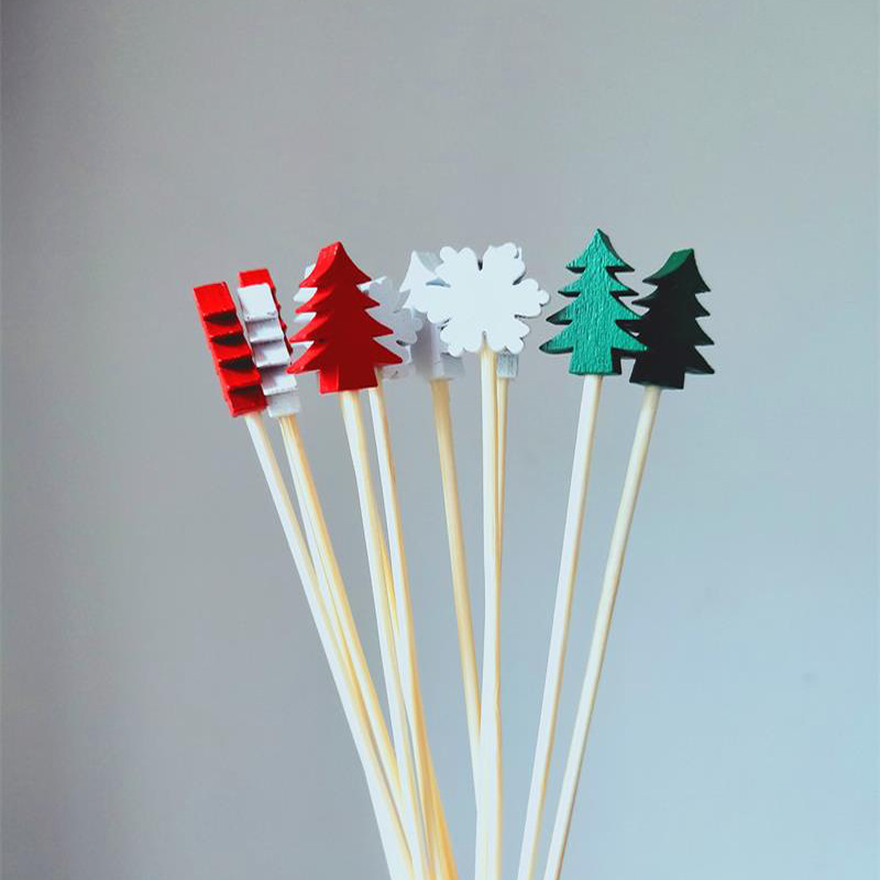 Title 9, Fruit Toothpick Disposable Bamboo Stick Snowfla...