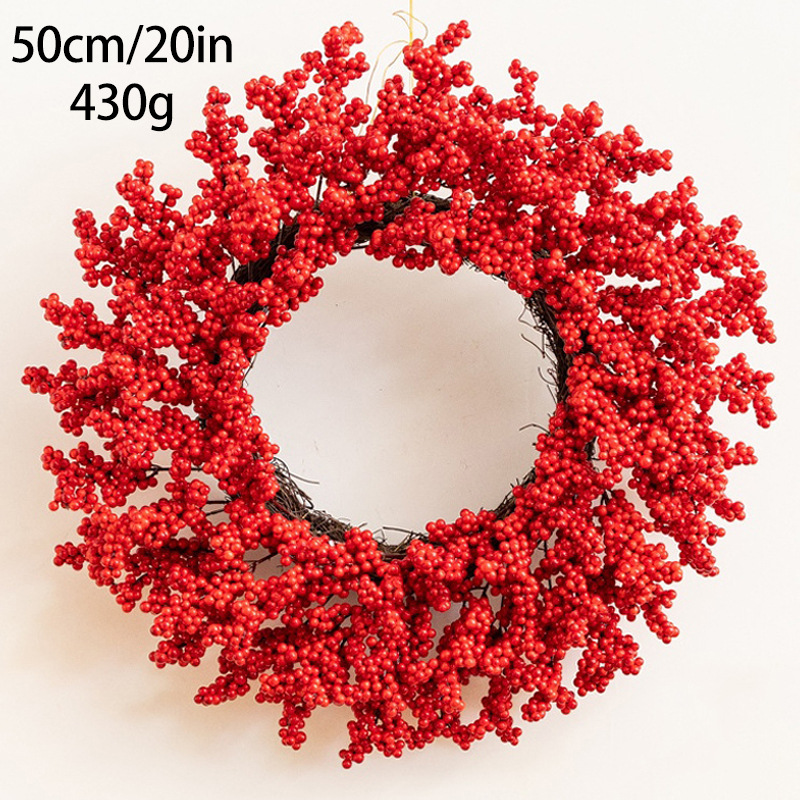 Artificial Holly Berry Wreath, picture 3 of 6
