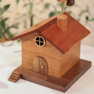 Cute Wooden House Piggy Bank Home