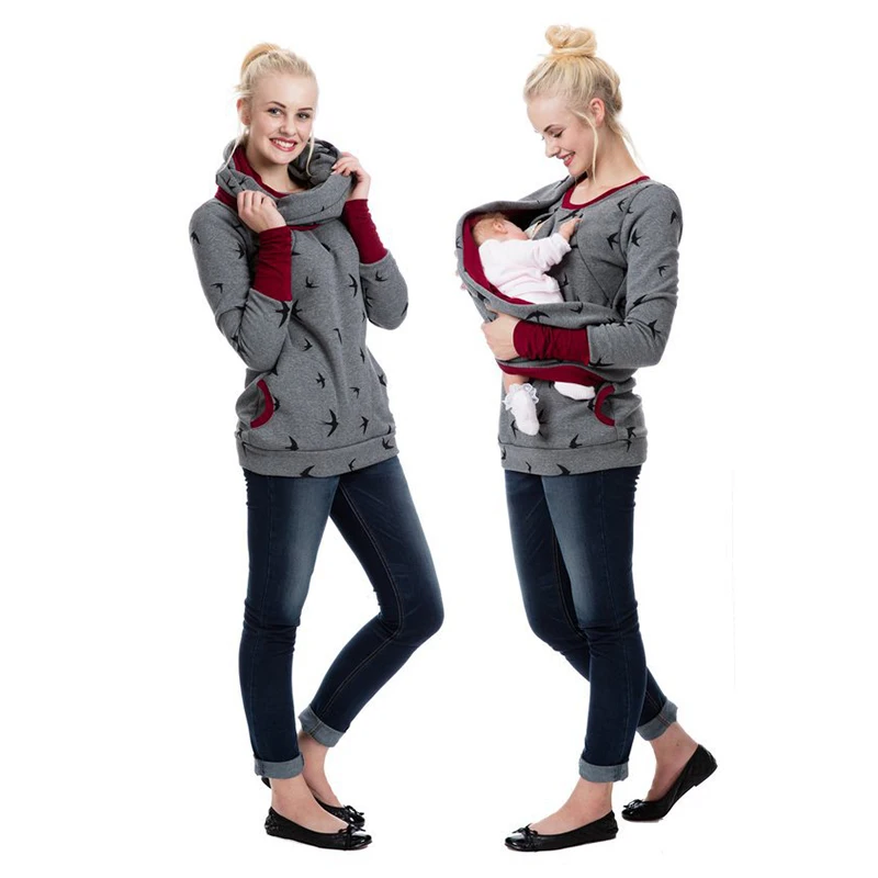 Title 7, Sweatshirt Hoodie Women Long Sleeve Breastfeedi...