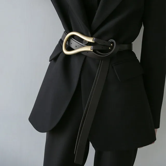 Vachette Clasp Belt Women's Cool Ins Suit Black - Shop at LoveMi