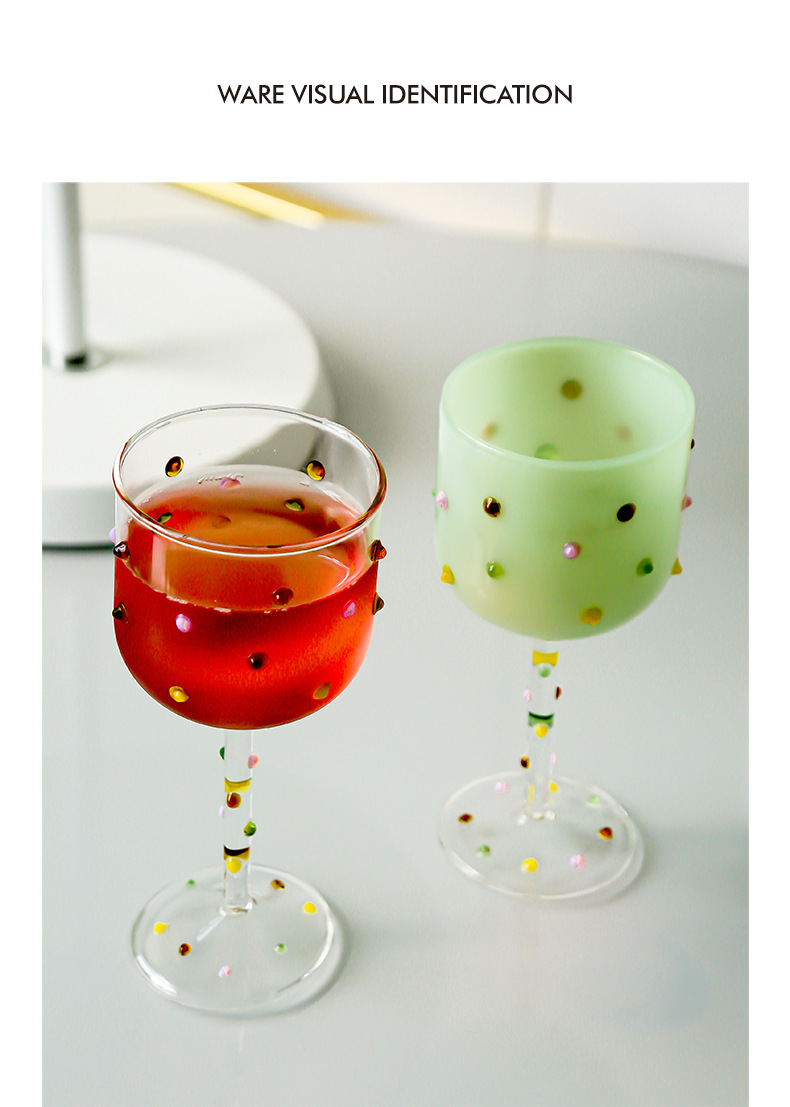 Title 4, Creative Colored Candy Bean High Beauty Wine Glass