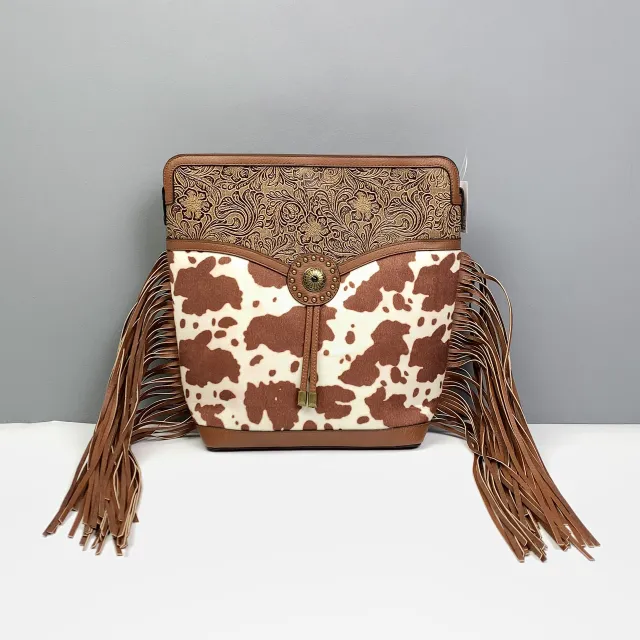 Retro Tassel New Leopard Design Shoulder Bag Brown - Shop at LoveMi