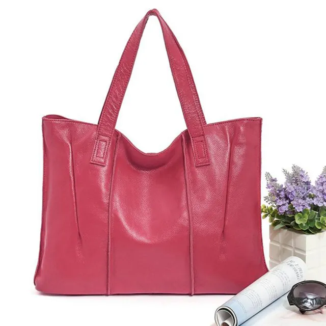 Top Grain Leather Single Shoulder Tote Bag Rose - Shop at LoveMi