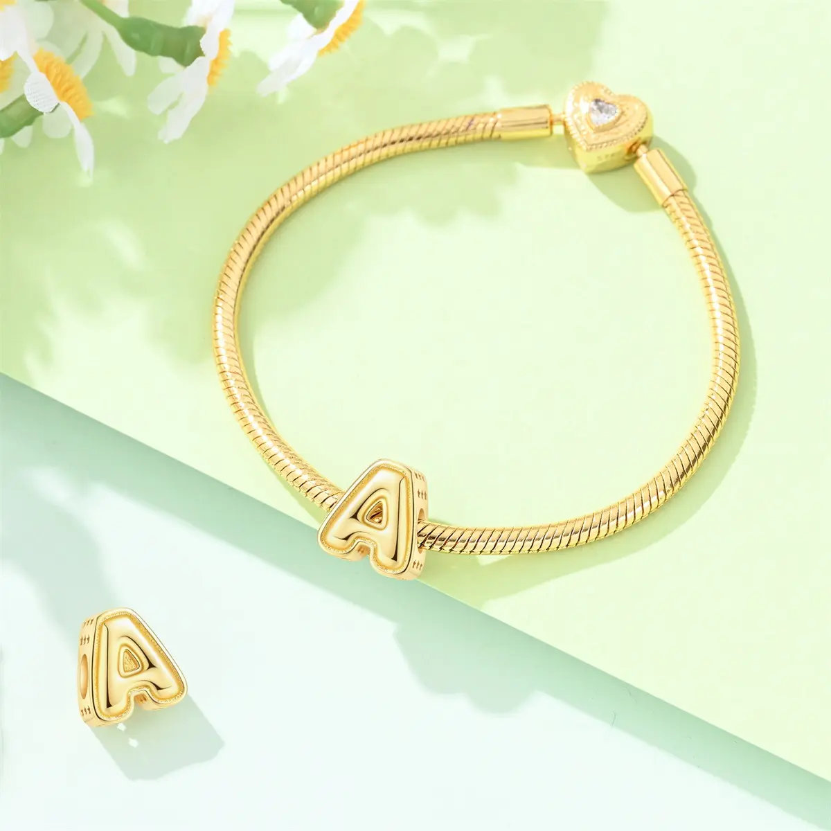 Gold-plated Copper DIY Bracelet Bead