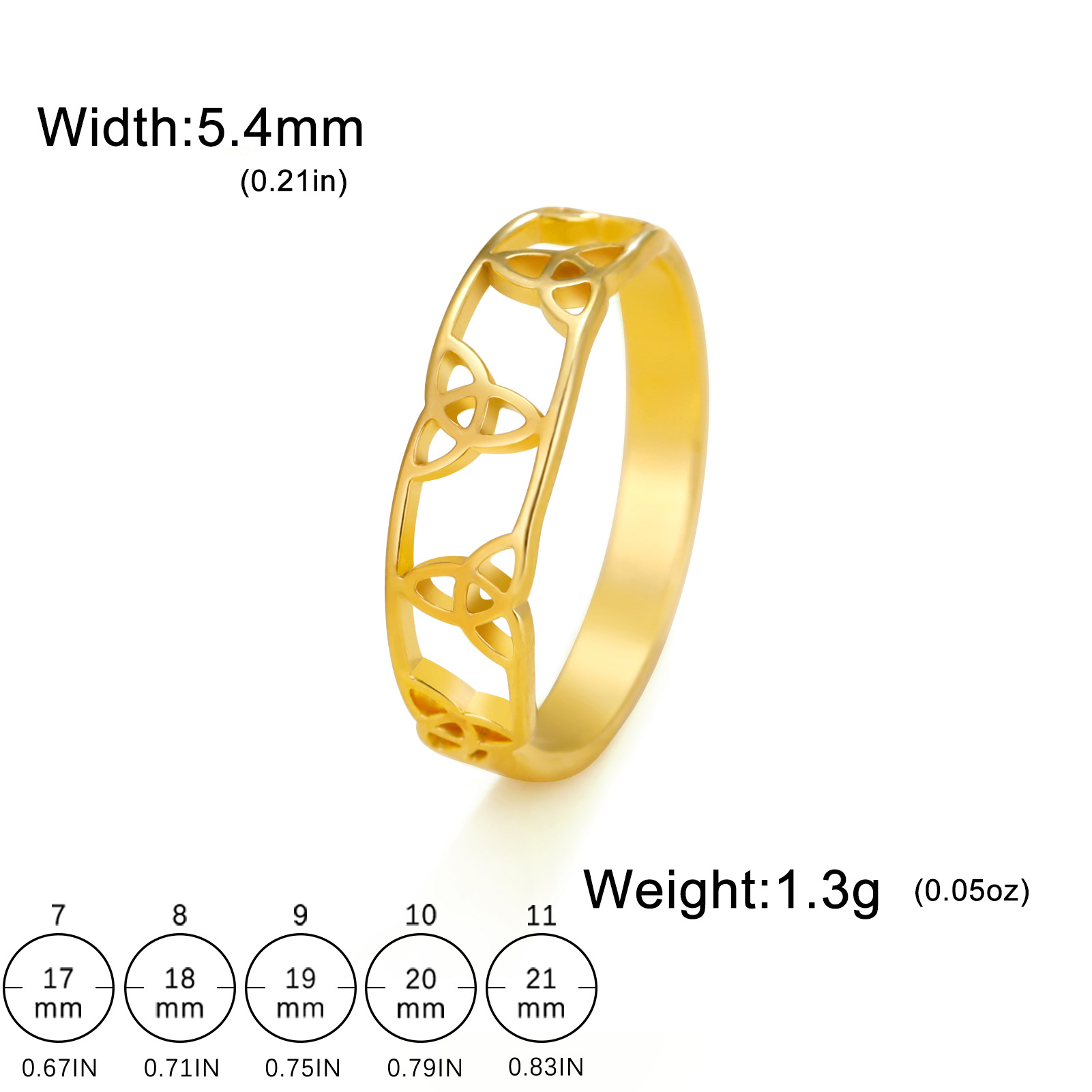 European And American Style Celtic Knot Stainless Steel Finger Ring