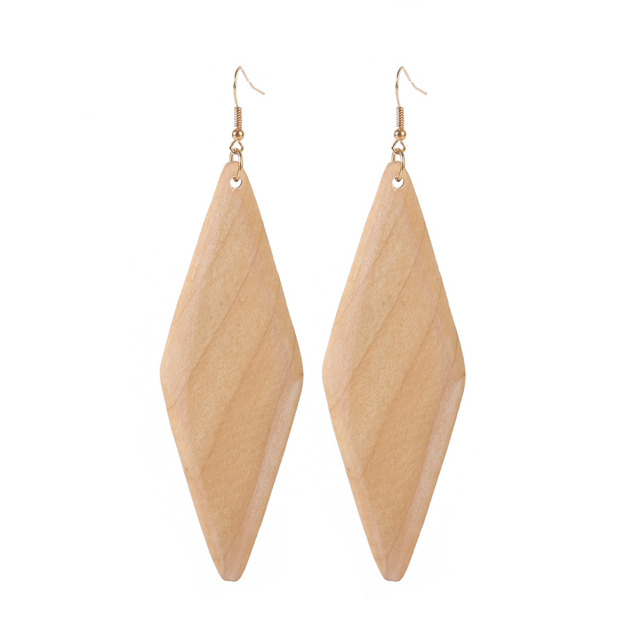 European And American Personalized Exaggerated Wood Eardrops