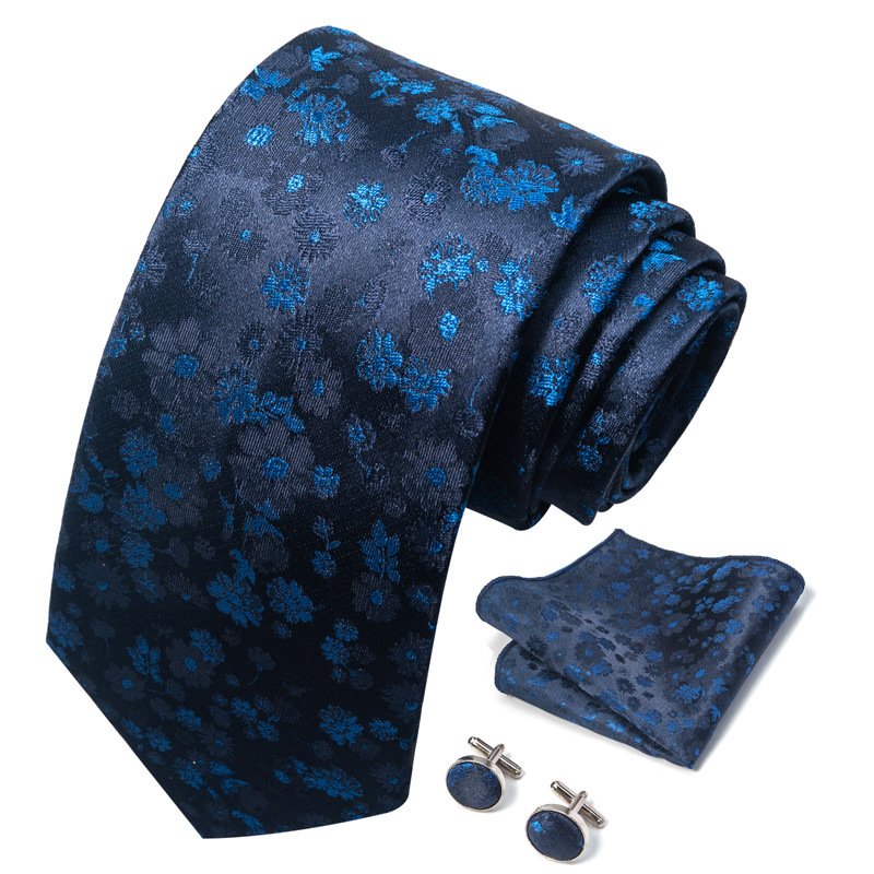 Men's Creative All-match Business Formal Wear Tie Scarf Cuff Buckle Set