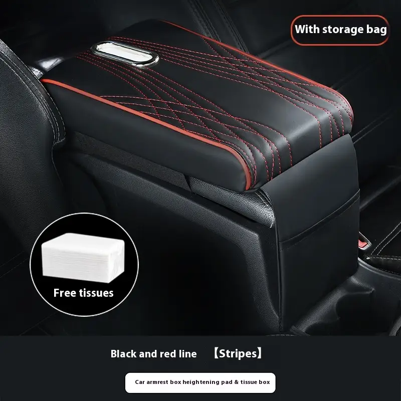 Automobile Armrest Box Cover Flap Tissue Buggy Bag