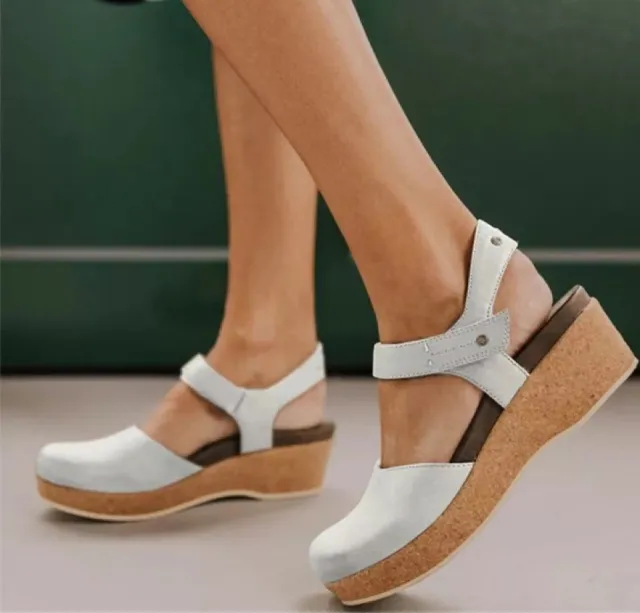 New Flat Head Box Buckle Beach Women Beige - Shop at LoveMi