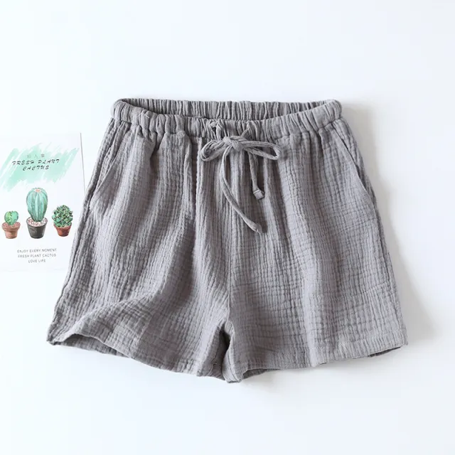 Cotton Cloth Double layer Thin Women's Summer Pajama Pants Women's Gray - Shop at LoveMi