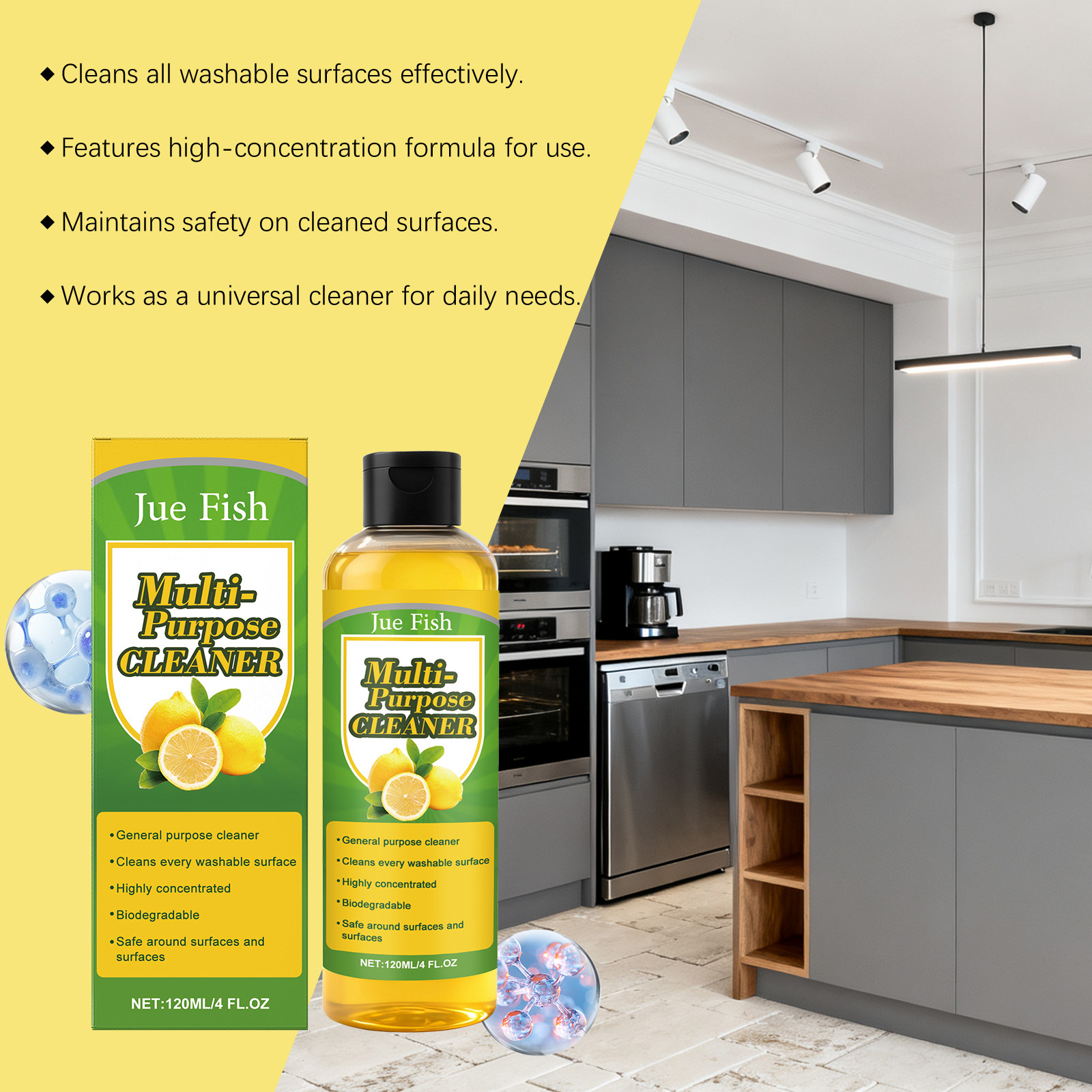 Multi Purpose Cleaner For Daily Deep Cleaning Of Surface Oil And Stains - Image 3