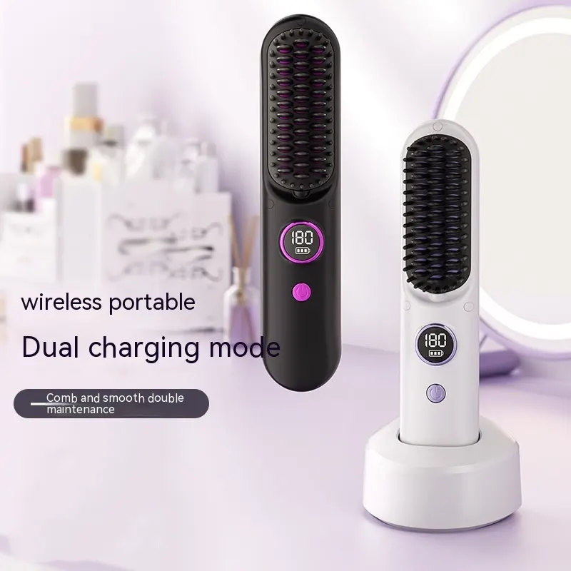 Straight Comb for Curling or Straightening Device Hair