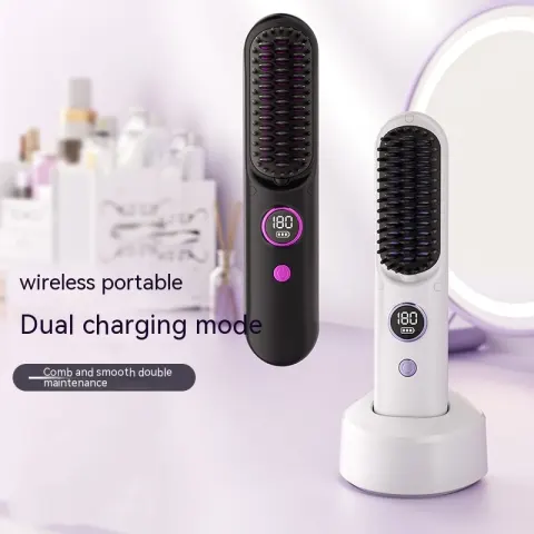 Straight Comb for Curling or Straightening Device Hair