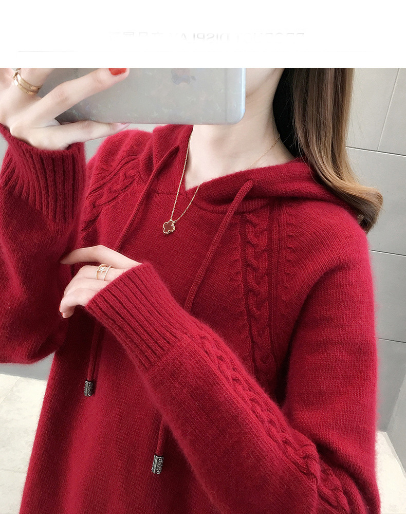 Damen-Hoodie-Sweater mit 3D-Details – Bild 13