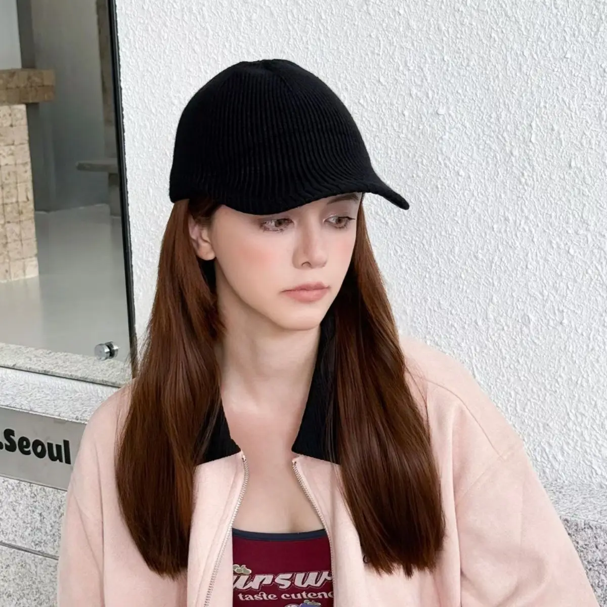 Womens Wool Blend Knitted Cap