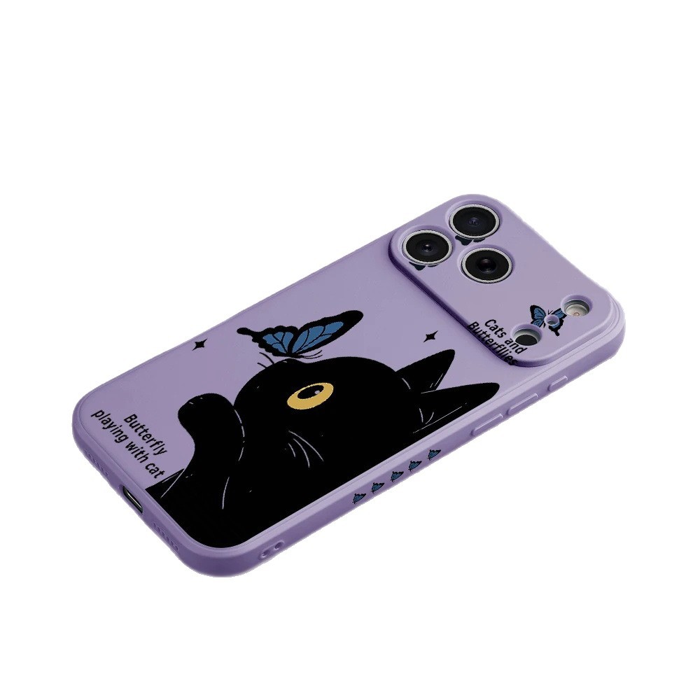 All-inclusive Silicone Butterfly And Cat Phone Case 4