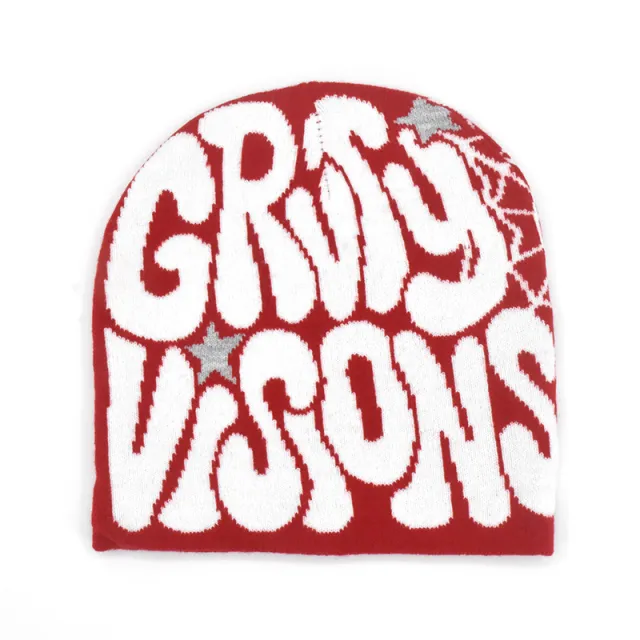 Knitted Jacquard Hat Hip Hop Letters Street Trend White - Shop at LoveMi