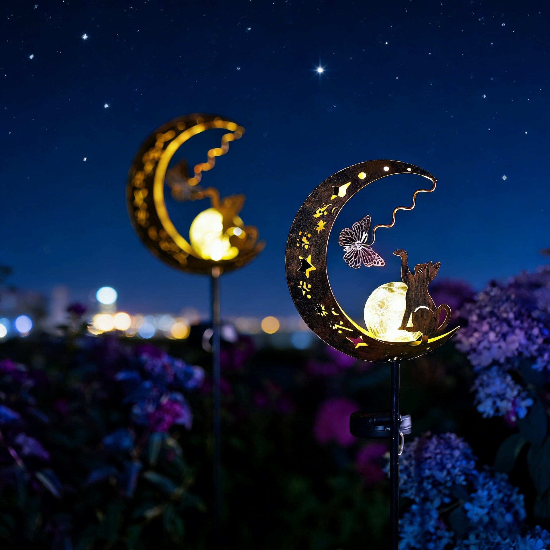Wrought Iron Outdoor Garden Solar Light — foto 2