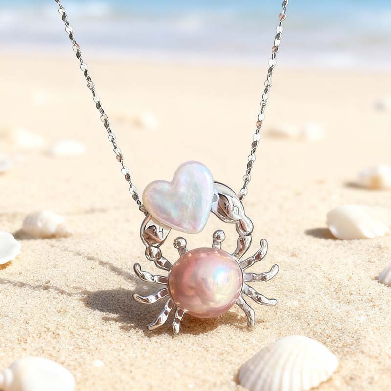 Minimalist And Creative Crab Pearl Necklace For Women