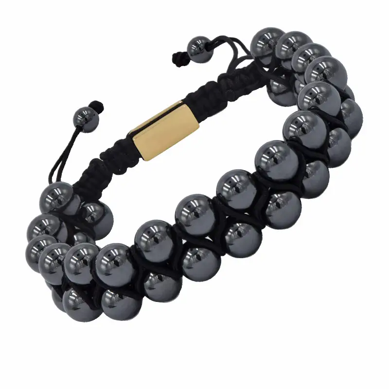 Black Magnet Ebony Beaded Magnet Bracelet