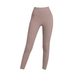 Yoga Pants High Waist Hip Lift Pocket Workout Ankle Length Pants - Mocha - View 1