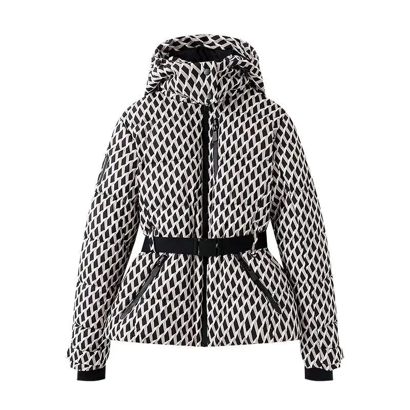 Women's Waist Slimming with Belt Cotton-padded Jacket