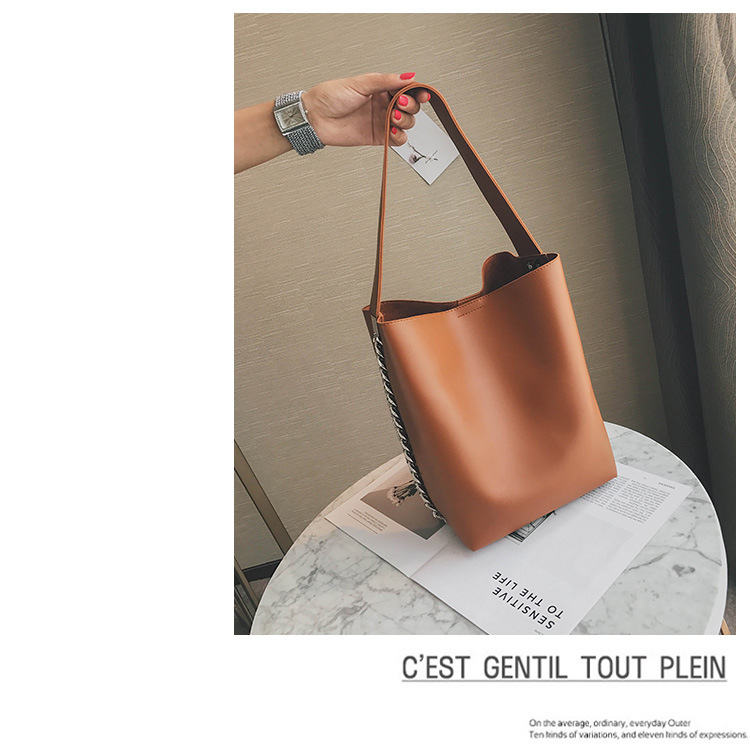 Title 2, Korean style simple picture bucket bag