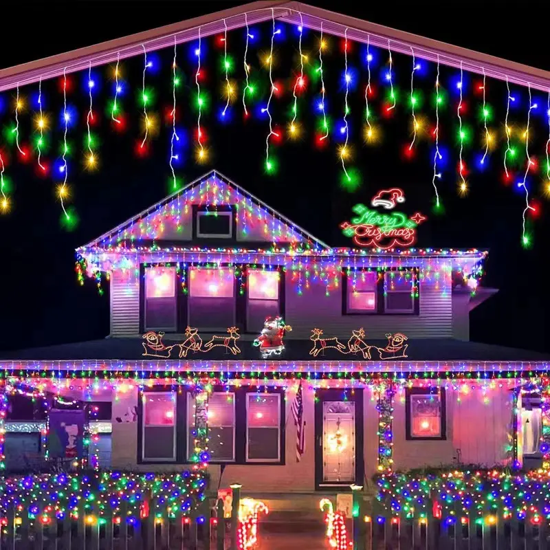 Solar Curtain Light Ice Bar Flashing Starry