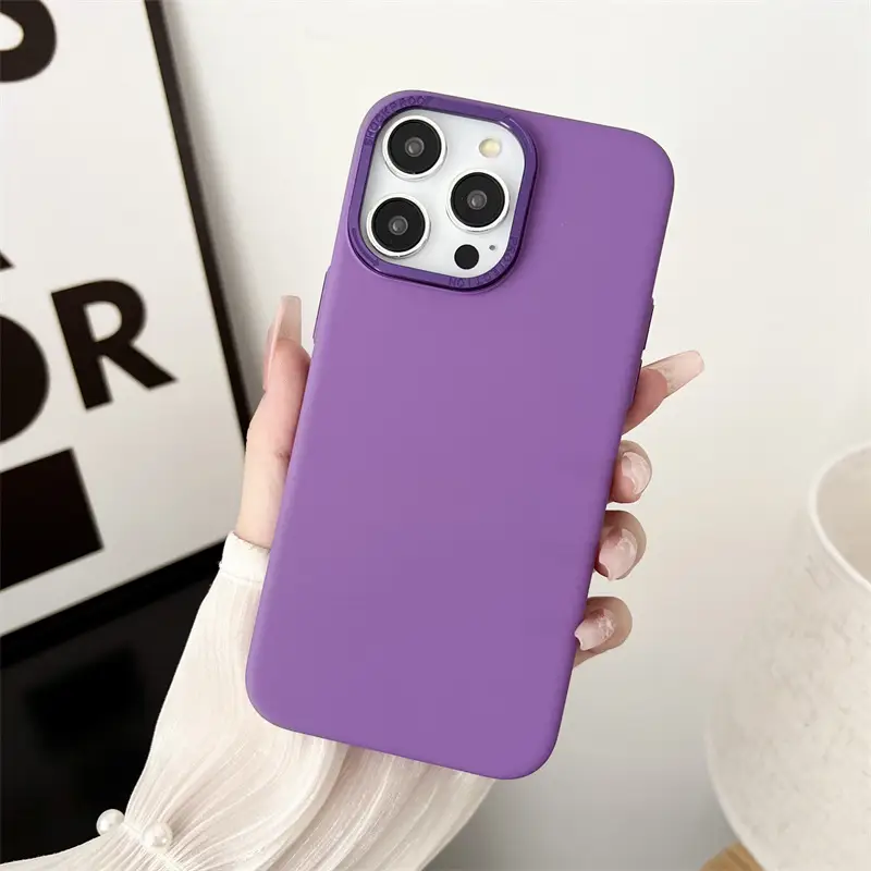 Solid Color Large Hole Sand Crystal Phone Case