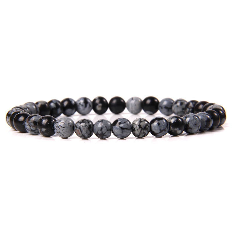 6mm Natural Stone Bracelet Hand-woven Sports Energy Bracelet