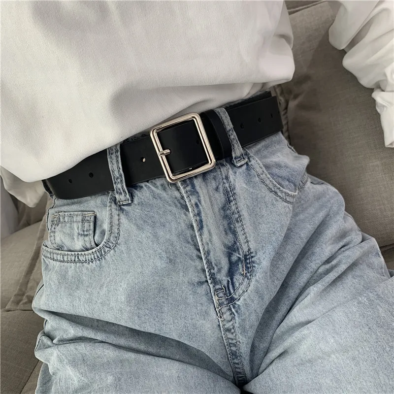 Title 2, New style ladies belt with square buckle studen...