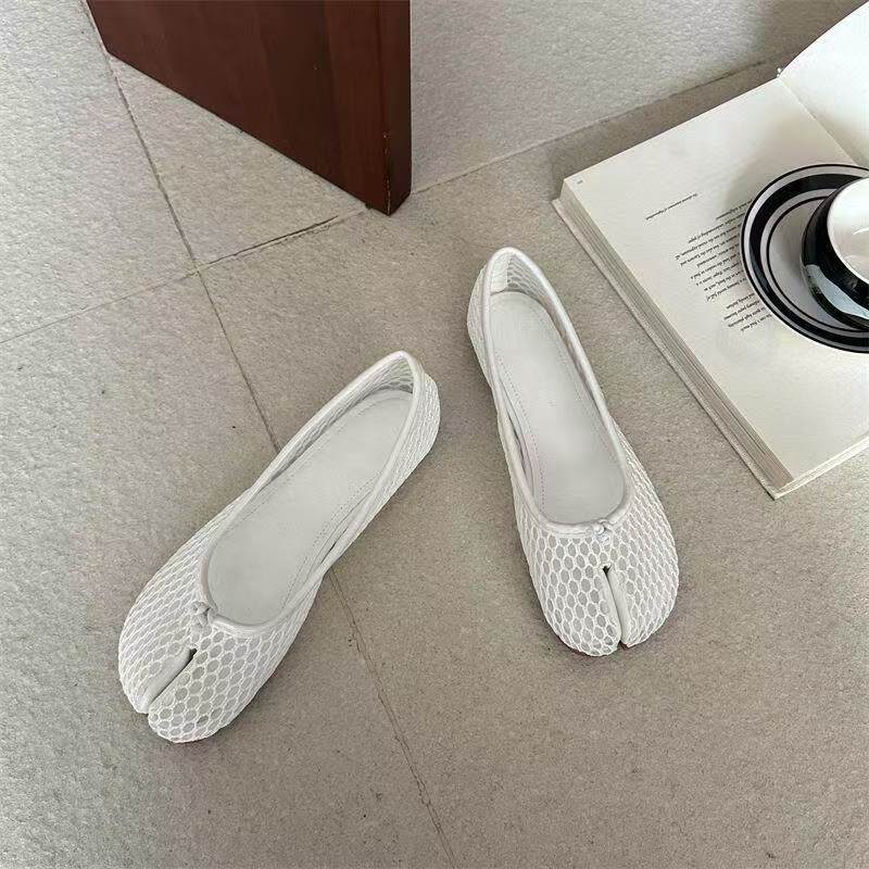 Open-Toe Split-Toe Ballet Flats, picture 4 of 4