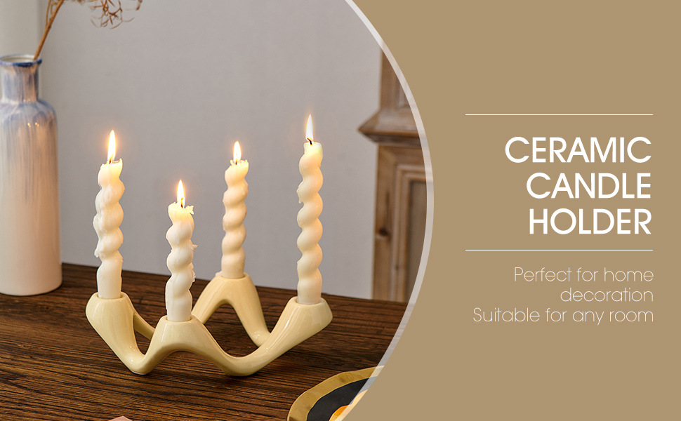 Title 3, Ceramic Four-hole Candle Holder Wedding Props S...