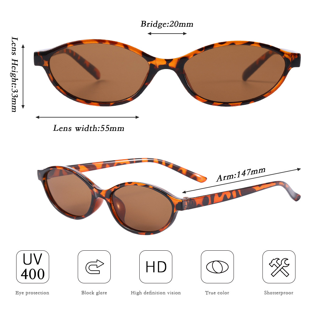 Women's Oval Sunglasses With Small - Image 5