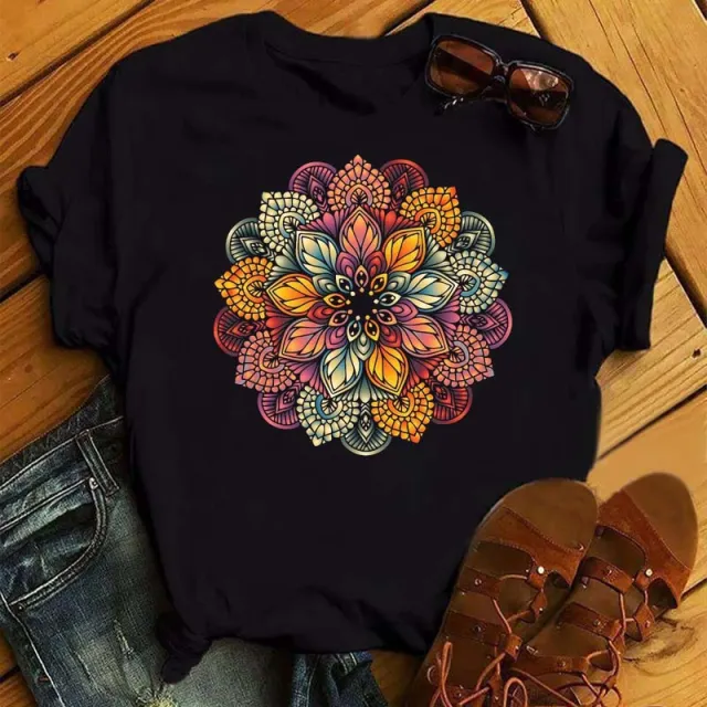 New Simple T shirt Printed Pattern Black C Black - Shop at LoveMi