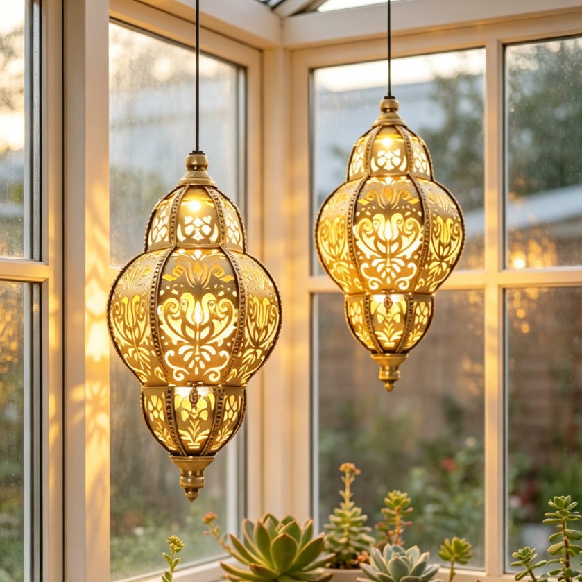Crafts Solar Lamp Outdoor Courtyard Hollowed-out image 4