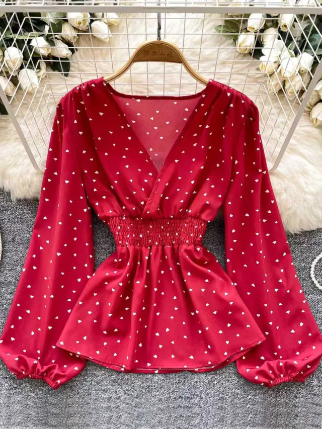 Retro Edgy And Stylish Top For Women Red - Shop at LoveMi